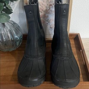 UGG Waterproof Black Duck Boots Chelsea Rain Winter Boots What